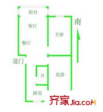 愛達花園紫藤園戶型圖戶型圖 2室 2室