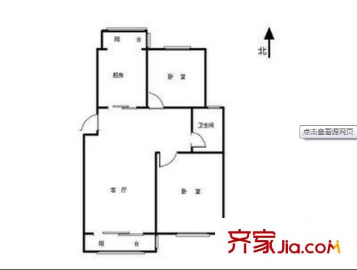 沿河四村戶型圖戶型圖 2室 2室1廳1衛(wèi)1廚