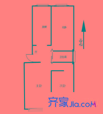 沿河四村戶型圖戶型圖 3室 3室1廳1衛(wèi)1廚