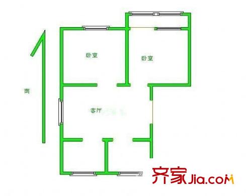 莫愁新寓荷花里戶型圖戶型圖 2室 2室1廳1衛(wèi)1廚
