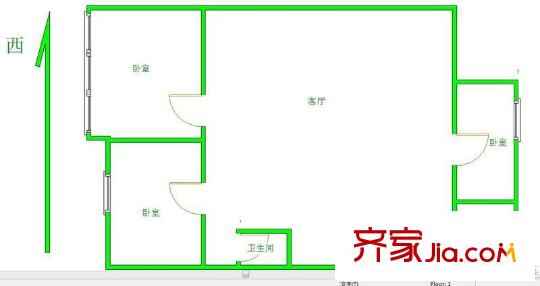 水西門(mén)大街小區(qū)戶型圖戶型圖 3室 3室2廳1衛(wèi)