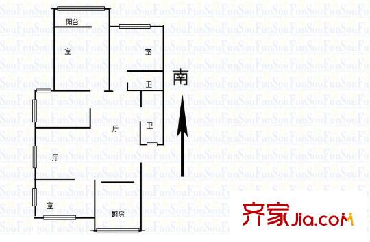 仙霞路住宅戶型圖戶型圖 4室 