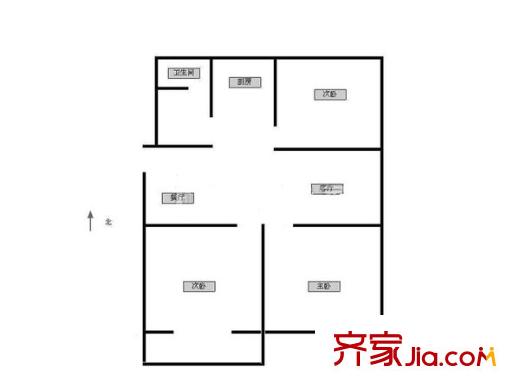 水西門大街小區(qū)戶型圖戶型圖 3室 3室1廳1衛(wèi)1廚