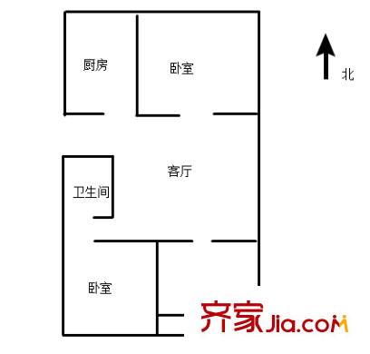 南苑曄園戶型圖戶型圖 3室 3室1廳1衛(wèi)1廚