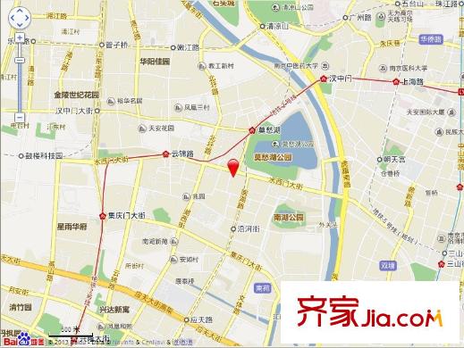 水西門大街小區(qū)交通圖