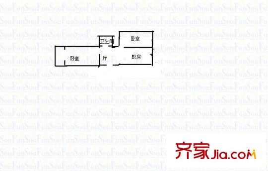 蘆席營小區(qū)戶型圖戶型圖 2室 2室1廳1衛(wèi)1廚