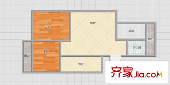 勝利村戶型圖戶型圖  2室 2室2廳1衛(wèi)1廚
