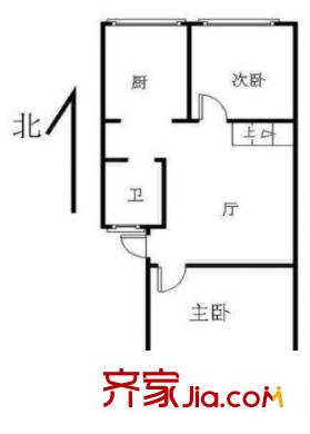 花開園戶型圖戶型圖 2室 2室1廳1衛(wèi)1廚