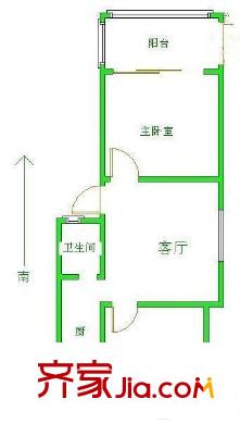 花開園戶型圖戶型圖 2室 2室1廳1衛(wèi)1廚