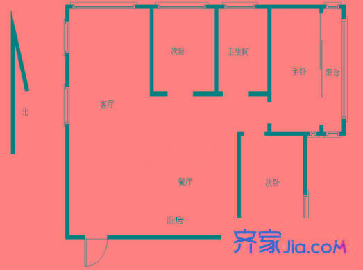 金陵御沁園戶型圖戶型圖 3室 3室2廳2衛(wèi)1廚