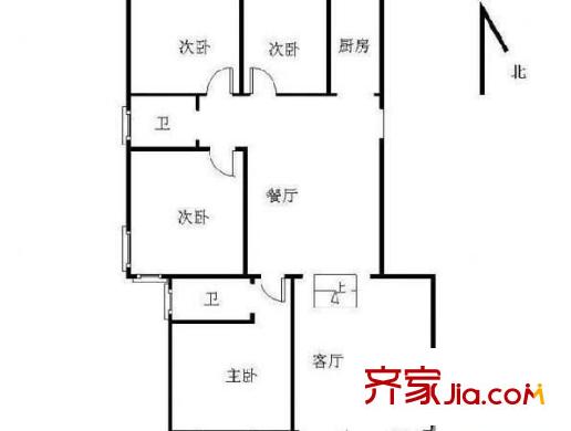 金陵御沁園戶型圖戶型圖 4室  4室2廳2衛(wèi)1廚