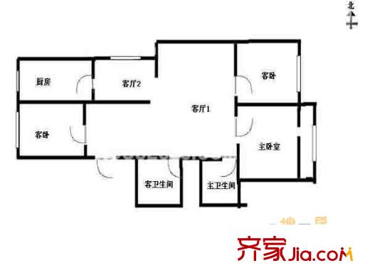 東郊美樹(shù)苑戶型圖戶型圖 3室 3室2廳2衛(wèi)1廚