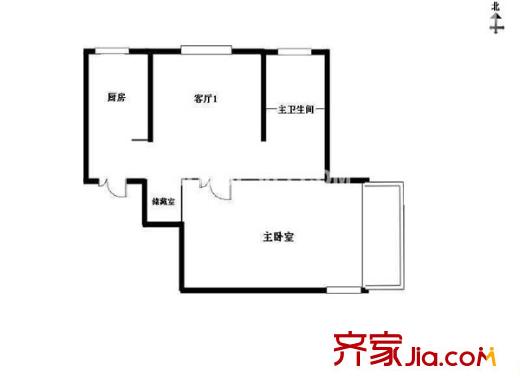 東郊美樹(shù)苑戶型圖戶型圖 1室 1室1廳1衛(wèi)1廚