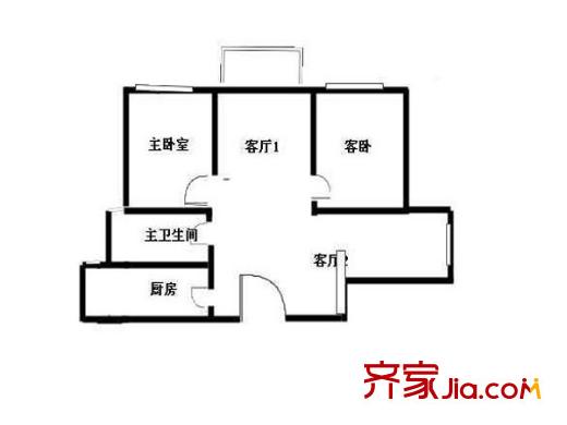 東郊美樹(shù)苑戶型圖戶型圖 2室 2室2廳1衛(wèi)1廚