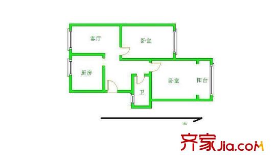 漢口路小區(qū)戶型圖戶型圖2室 2室1廳1衛(wèi)1廚