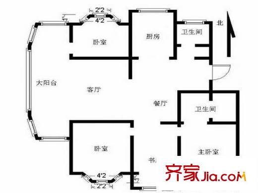 東寶嘉景苑戶型圖戶型圖4室 