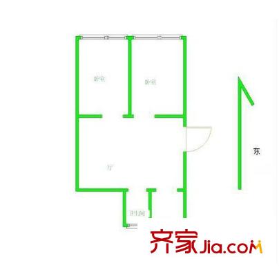 唱經(jīng)樓小區(qū)戶型圖戶型圖 2室 2室1廳1衛(wèi)1廚