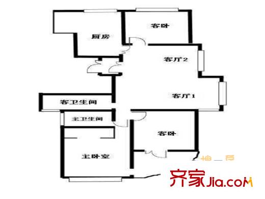 長江新村戶型圖戶型圖 3室 3室2廳2衛(wèi)1廚