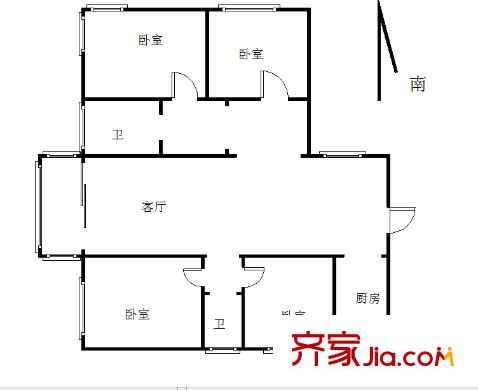 鄭和國際廣場戶型圖戶型圖 4室 4室2廳2衛(wèi)1廚