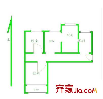 長江新村戶型圖 戶型圖 2室 2室1廳1衛(wèi)1廚