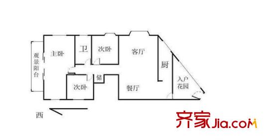 鄭和國際廣場戶型圖戶型圖 3室 3室2廳2衛(wèi)1廚