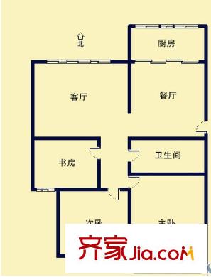 長沙小區(qū)戶型圖3室戶型圖 3室2廳1衛(wèi)1廚