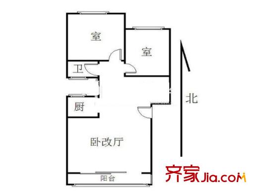 居安里住宅戶型圖戶型圖 2室 2室1廳1衛(wèi)1廚