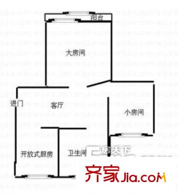 居安里住宅戶(hù)型圖戶(hù)型圖 2室 2室1廳1衛(wèi)1廚