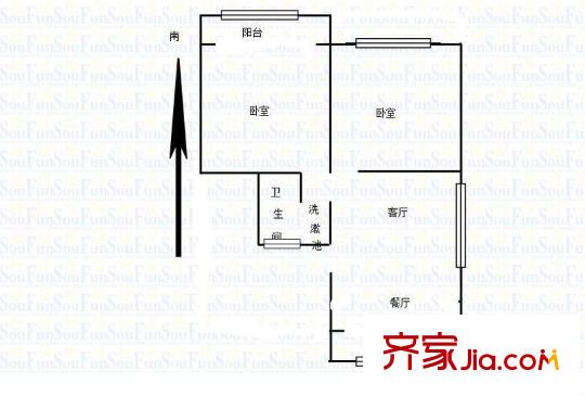 苜蓿園山莊戶型圖戶型圖2室 2室2廳1衛(wèi)1廚