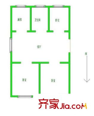 高云嶺住宅戶(hù)型圖戶(hù)型圖 3室 3室1廳1衛(wèi)1廚