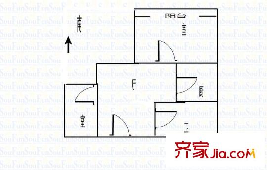 新門口小區(qū)戶型圖戶型圖 2室 2室1廳1衛(wèi)1廚