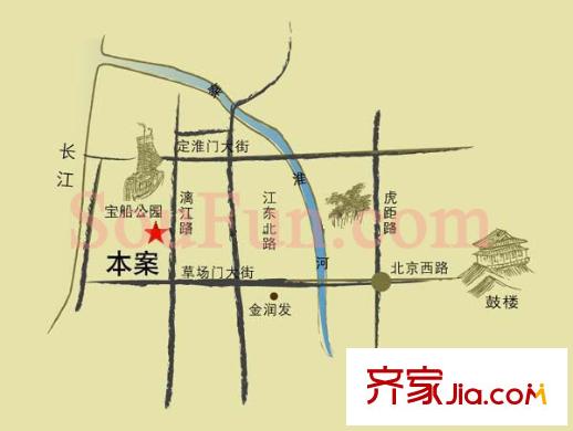 銀城寶船聽(tīng)濤交通圖
