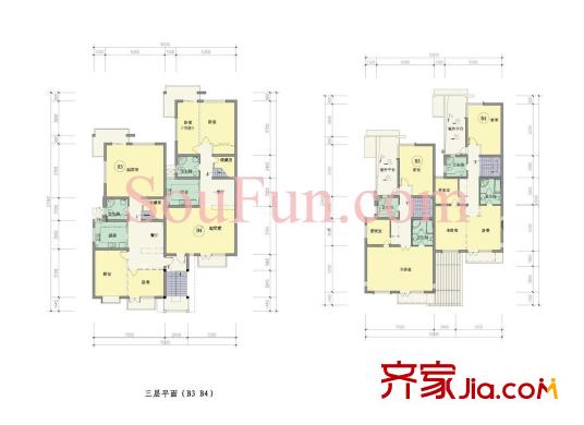 銀城寶船聽(tīng)濤戶型圖戶型圖 4室 4室2廳3衛(wèi)1廚