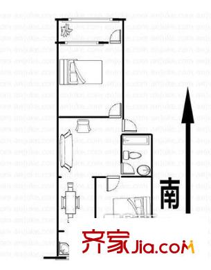 蘇寧樂瑰園戶型圖戶型圖 2室 2室2廳1衛(wèi)1廚