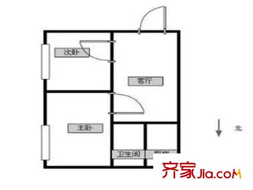 繡花巷小區(qū)戶型圖戶型圖2室 2室1廳1衛(wèi)1廚