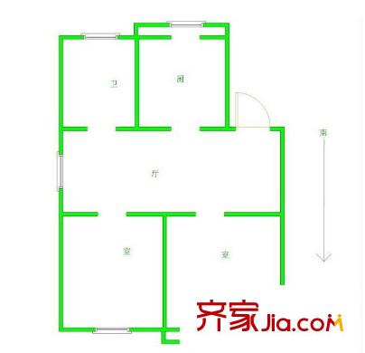 臺城花園戶型圖戶型圖 2室 2室2廳1衛(wèi)1廚