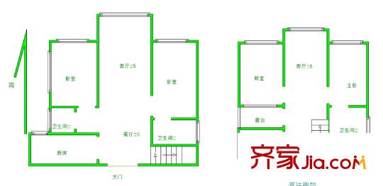 金盛曲水文華戶(hù)型圖戶(hù)型圖 4室 4室2廳2衛(wèi)1廚