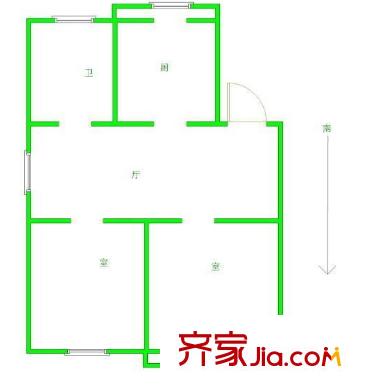 北京西路戶型圖戶型圖2室 2室1廳1衛(wèi)