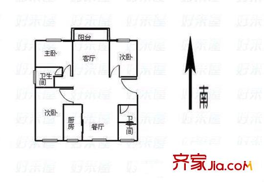 北京西路戶型圖戶型圖 5室 5室2廳2衛(wèi)1廚