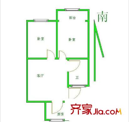 金堯山莊戶型圖 戶型圖 2室 2室1廳1衛(wèi)1廚
