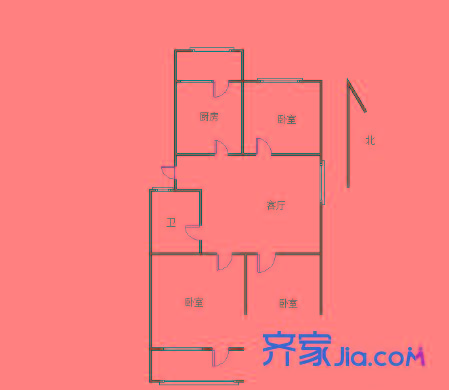 西一新村戶(hù)型圖戶(hù)型圖 3室 3室1廳1衛(wèi)1廚