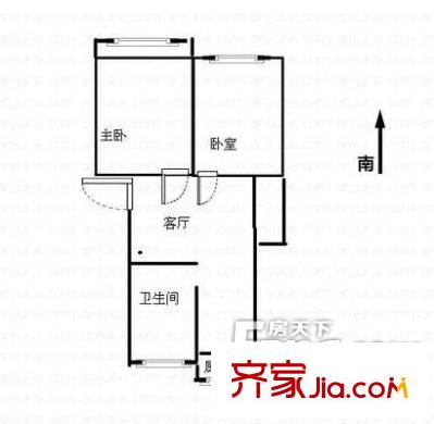 公教一村戶型圖戶型圖 2室 2室2廳1衛(wèi)1廚