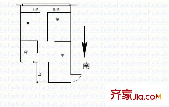 清涼山莊 0室 戶型圖