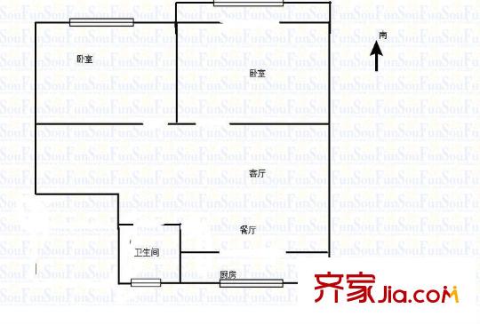 鳳凰西街小區(qū)戶型圖戶型圖2室 2室2廳1衛(wèi)