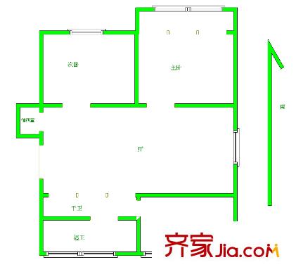 鳳凰西街小區(qū)戶型圖戶型圖 2室 2室1廳1衛(wèi)1廚