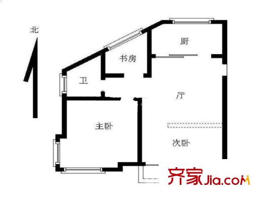 奧體新城木樨園戶型圖戶型圖 2室 2室1廳1衛(wèi)