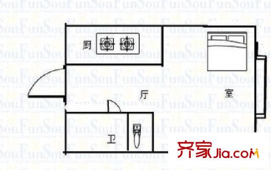 陽(yáng)光金峰閣戶(hù)型圖戶(hù)型圖 1室 1室1廳1衛(wèi)1廚