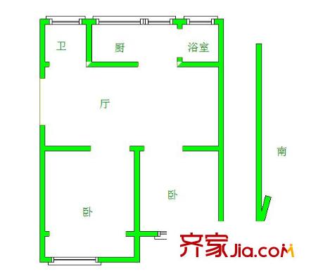厚載巷小區(qū)戶型圖戶型圖2室 2室2廳1衛(wèi)1廚