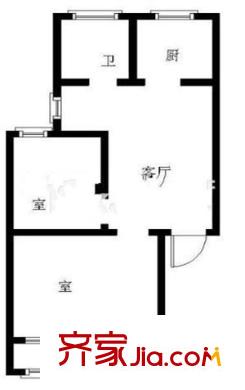 厚載巷小區(qū)戶型圖戶型圖 2室 2室1廳1衛(wèi)1廚