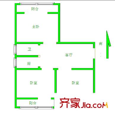 厚載巷小區(qū)戶型圖戶型圖 3室 3室1廳1衛(wèi)1廚